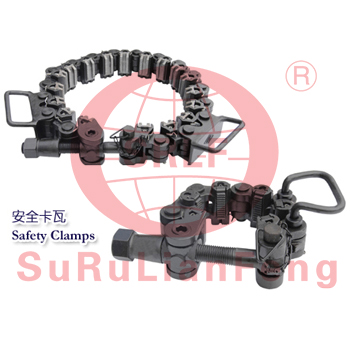 Safety Clamps Type C are tools for handling flush joint pipes and drill collars. They can accommodate pipes from 3.1/2 to 15.5/8inch. They are designed and manufactured according to API Spec 7K.